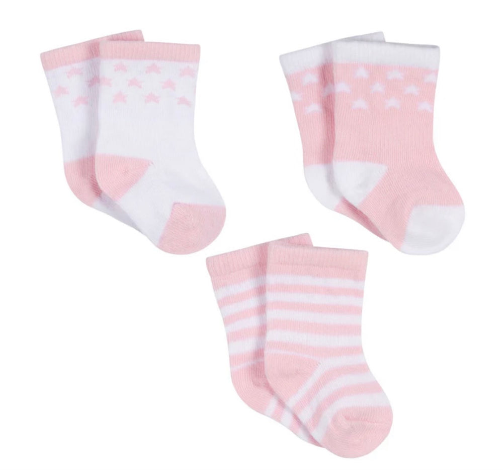 Star Print Jersey Crew Socks