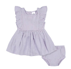 Purple Gauze Dress Set (2-Piece)