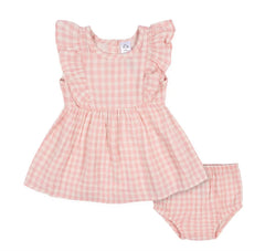 Gingham Gauze Dress Set