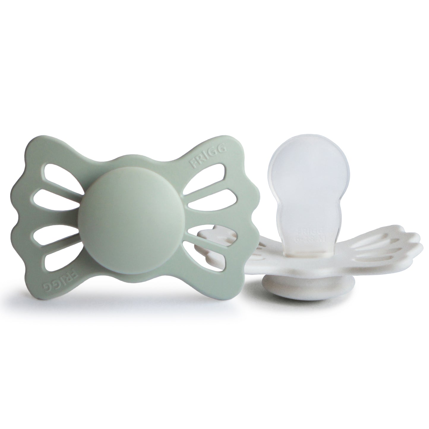 Lucky Symmentrical Silicone Pacifier (Sage/Silver Gray)