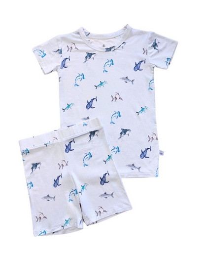 Boys Short Sleeve Pajama Set Sharky Snuggler