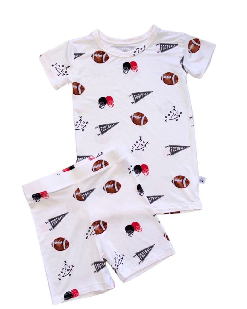 Boys Short Sleeve Pajama Set Football