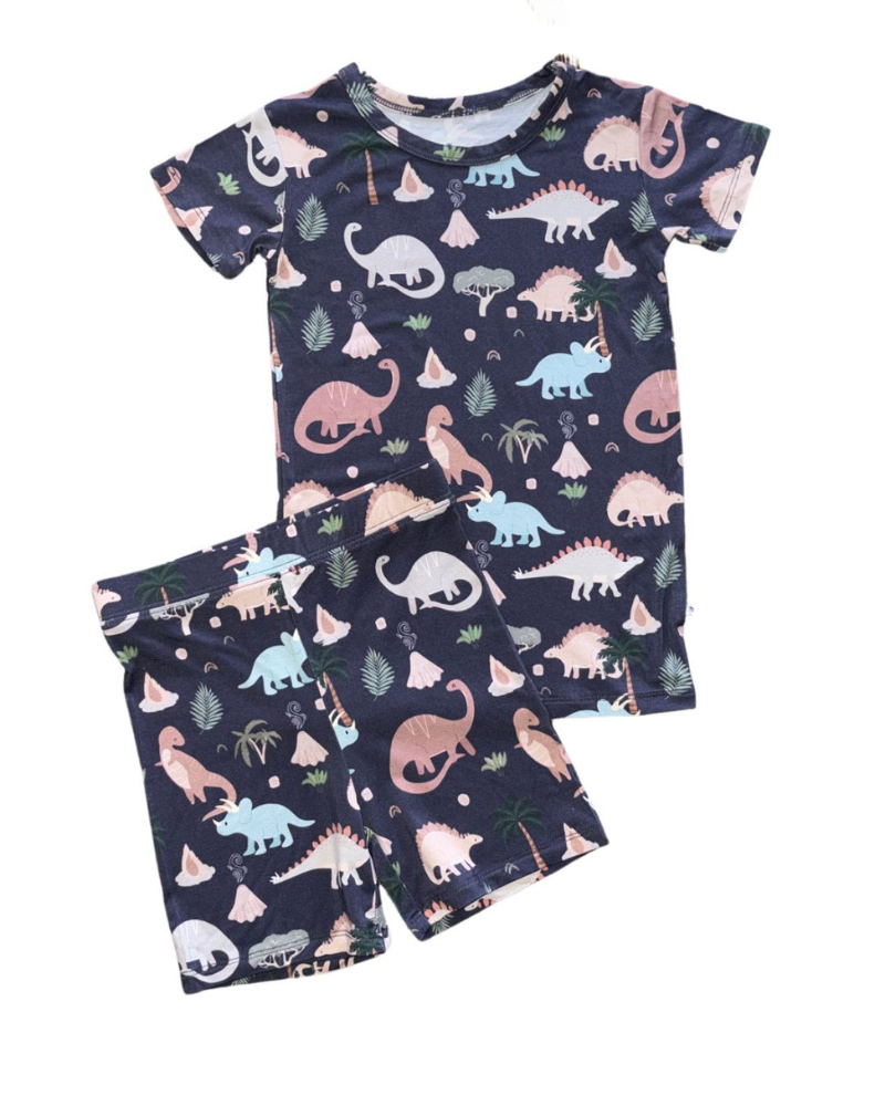 Boys Short Sleeve Pajama Set Dino Dreams