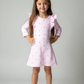 Ruffled long sleeve dress