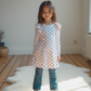 Ruffled long sleeve dress