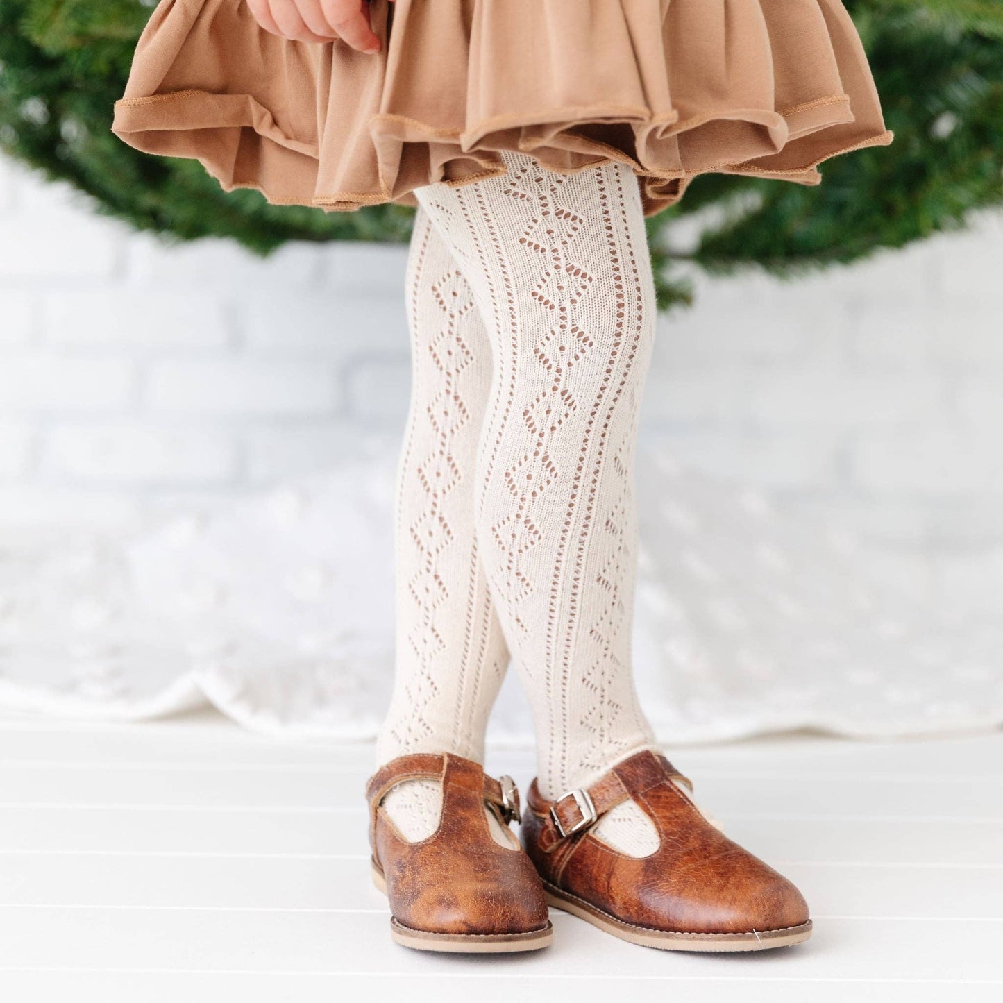 Fancy Knit Tights (Vanilla)