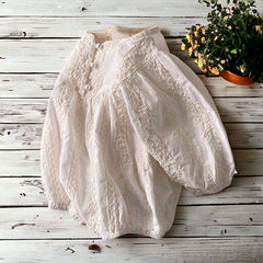 Organic cotton bodysuit with embroidery